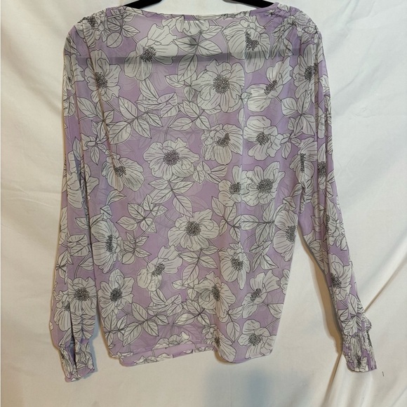 CAbi Lavender Floral Blouse - Picture 5 of 8